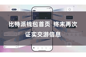 比特派钱包首页  终末再次证实交游信息